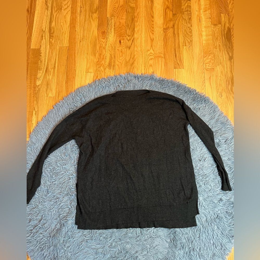 Vince Dark Gray Wool Cashmere Oversized Boxy Sweater Size S